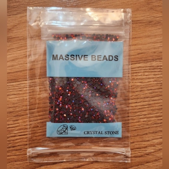 3000 Pieces Hot Fix Glass Flatback Rhinestones Round Crystal Gems Red AB SS10 - Picture 5 of 7